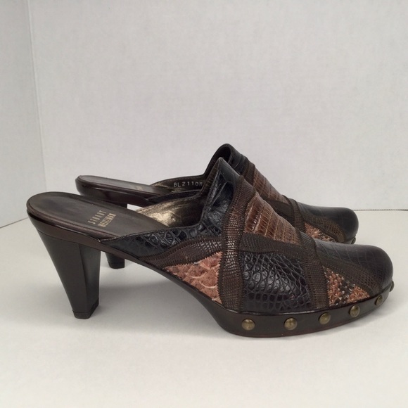 EUC Stuart Weitzman brown leather sabot, sandals. - Picture 2 of 14